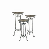 3 Piece Bird Bath Set in Weathered Etruscan Slate