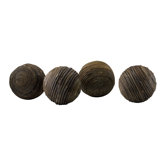 Medium Wood Sphere in Walnut