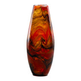 Large Italian Vase in Caramel Swirl