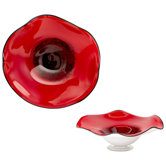 Small Art Glass Bowl in Red