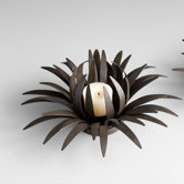 Large Cacti Flower Candleholder in Graphite