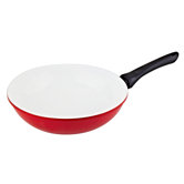 12" Wok with Ceramic Coating in Red