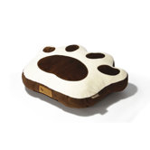 Big Foot Pillow Dog Bed in Chocolate / Cream