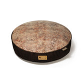 Safari Savannah Round Dog Bed in Sepia / Dark Chocolate