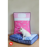 Utopian Tuck Me In Rectangular Dog Bed in Blue Violet / Powder Blue