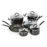 Porcelain Nonstick Stainless Steel 12-Piece Cookware Set