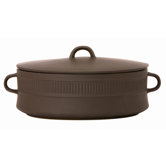 Flamestone Brown 4-Qt. Round Casserole