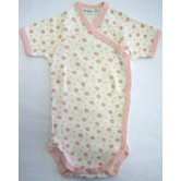 Twenty-Four Seven Short Sleeve Side Snap Babybody Baby Clothing in Pink Dots