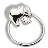 Elephant Ring Sterling Silver Baby Rattle