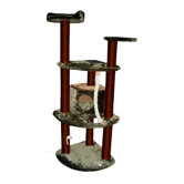 60" Spruce Cat Tree in Green and Brown