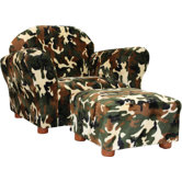 Roundy Kid's Novelty Chair and Ottoman Set