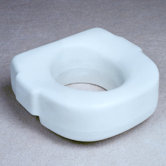 One Piece Blow Molded Raised Toilet Seat in White