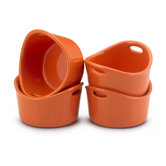 Bubble and Brown 4 Piece 10 oz. Ramekin Set