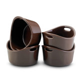 Bubble and Brown 4 Piece 10 oz. Ramekin Set
