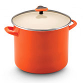 Porcelain Enamel Stock Pot with Lid