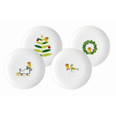 Holiday Hoot 8" Dessert Plate (Set of 4)