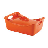 Stoneware 3.5-Quart Covered Rectangle Casserole Pan
