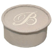 Bless Monogrammed Pouf Ottoman