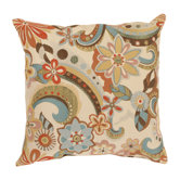 Floral Splash Polyester Throw Pillow