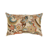 Floral Splash Polyester Throw Pillow