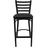 Hercules Series Ladder Back Metal Restaurant Bar Stool