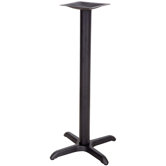 Restaurant Table X-Base with Bar Height Column