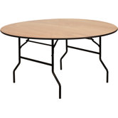 Round Wood Folding Banquet Table