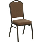 Hercules Series Crown Back Stacking Banquet Chair with 2.5'' Thick Seat