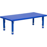 Height Adjustable Rectangular Plastic Activity Table