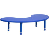 Height Adjustable Half-Moon Plastic Activity Table
