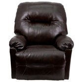 Contemporary Leather Chaise Power Recliner