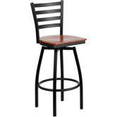 Hercules Series Back Swivel Bar Stool