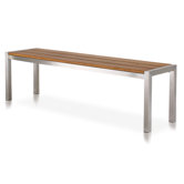 Garden Court Teak and Metal Picnic Bench