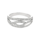 Sterling Silver Micro-Set 88 Cubic Zirconium Band Fashion Ring