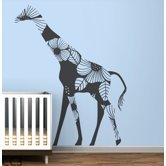 Fauna Floral Giraffe Wall Decal
