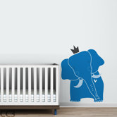 Baby Zoo King Elephant Wall Decal