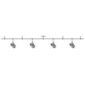 Low Voltage Track and Monopoint Four Light Pentas LED Luminaire Kit in Brushed Aluminum