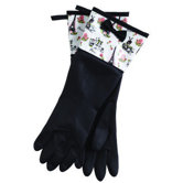 Parisian Toile Rubber Gloves with Bow