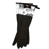 Cafe Toile Rubber Gloves with Bow