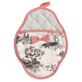 Harvest Toile Scalloped Pot-Mitt