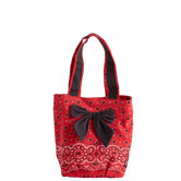 Red Bandana Bow with Lunch Tote