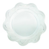 13" Mirror Glass Flower Petals Charger