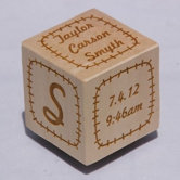 Personalized Patchwork Baby Block