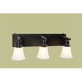 Rivets Three Light Glacier Vanity Light
