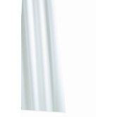 Plain White Fabric Shower Curtain