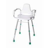 Modular White Shower Stool
