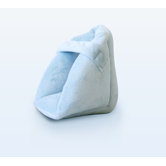 Quilted Heel Protector with Ultra-Soft Velvet in Light Blue