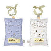 Sheep Asleep / Awake Sign in Distressed Blue