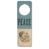 "Peace" Wooden Doorknob Sign
