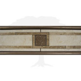 Montreaux 4 1/4" x 12" Ceramic Border Tile in Blanc/Brun/Bronze